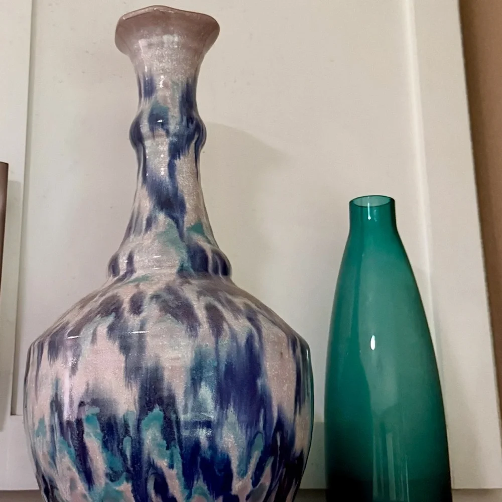 IKEA Blown Glass Bottle Vase